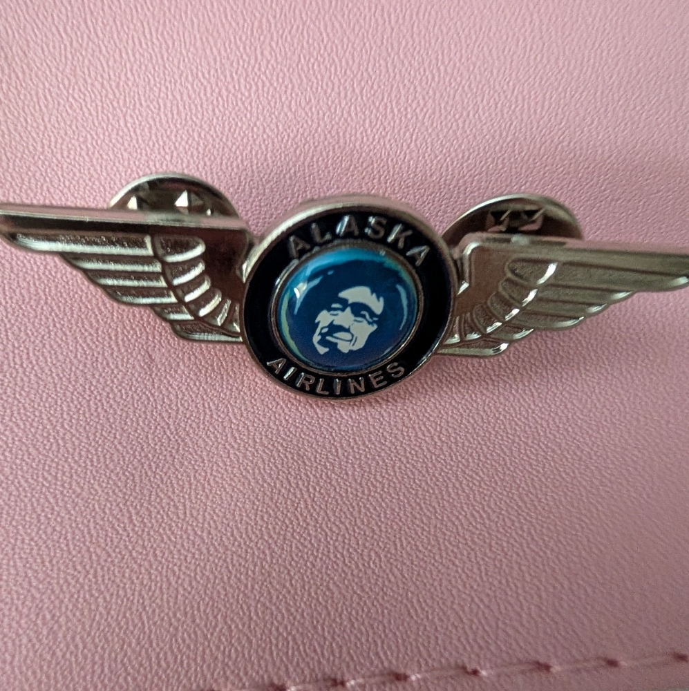Alaska Airlines Silver Wing Pin